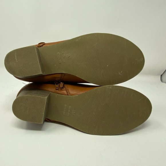 Old Navy Brown Ankle Boots Women's Sz 5 Zipper - Picture 12 of 13